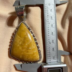 Jay King Yellow Jasper Stone Pendant